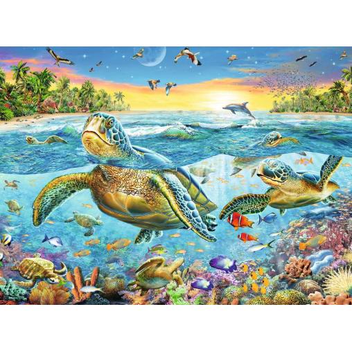 Puzzle Ravensburger Tortugas de Mar XXL de 100 Piezas