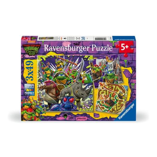 Puzzle Ravensburger Tortugas Ninja de 3x49 Piezas