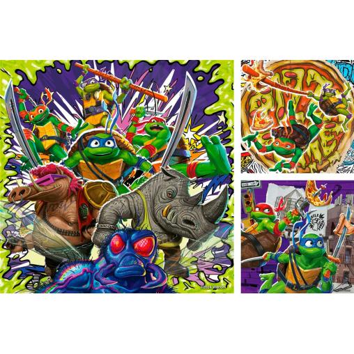 Puzzle Ravensburger Tortugas Ninja de 3x49 Piezas