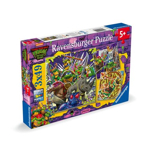 Puzzle Ravensburger Tortugas Ninja de 3x49 Piezas