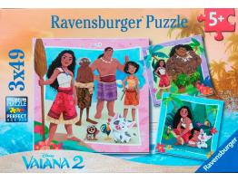 Puzzle Ravensburger Vaiana 2 de 3x49 Piezas