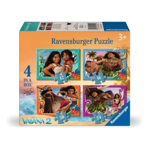 Puzzle Ravensburger Vaiana 2 Progresivo de 12+16+20+24 Pzs