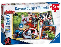 Puzzle Ravensburger Vengadores de 3x49 Piezas