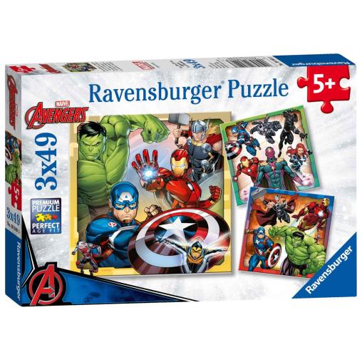 Puzzle Ravensburger Vengadores de 3x49 Piezas