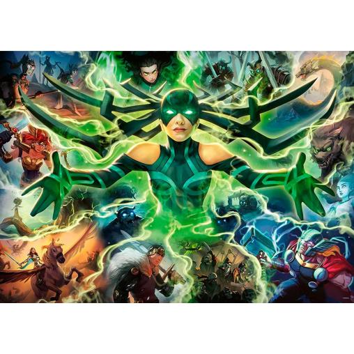 Puzzle Ravensburger Villanos Marvel: Hela de 1000 Piezas