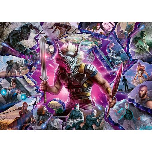 Puzzle Ravensburger Villanos Marvel: Killmonger de 1000 Piezas