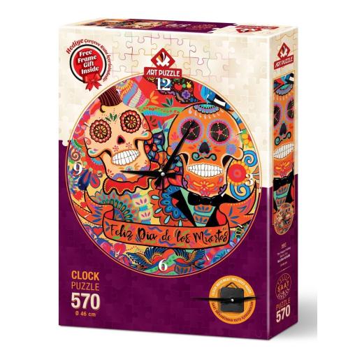 Puzzle Reloj Art Puzzle Feliz Día de Muertos de 570 Piezas