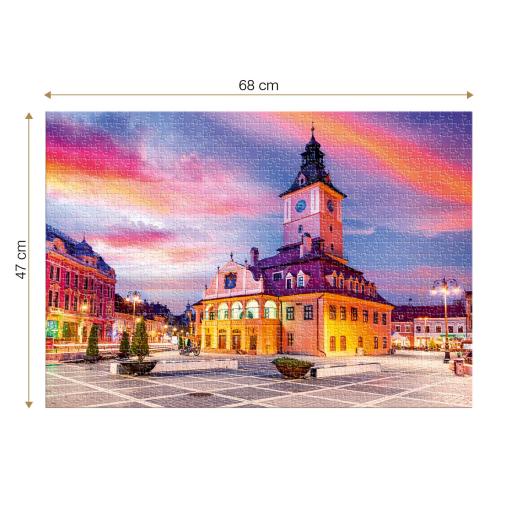 Puzzle Roovi Plaza del Consejo de Brasov de 1000 Piezas