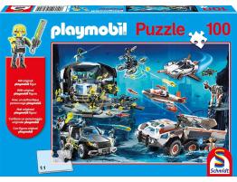 Puzzle Schmidt Agentes Especiales de Playmobil de 100 Piezas