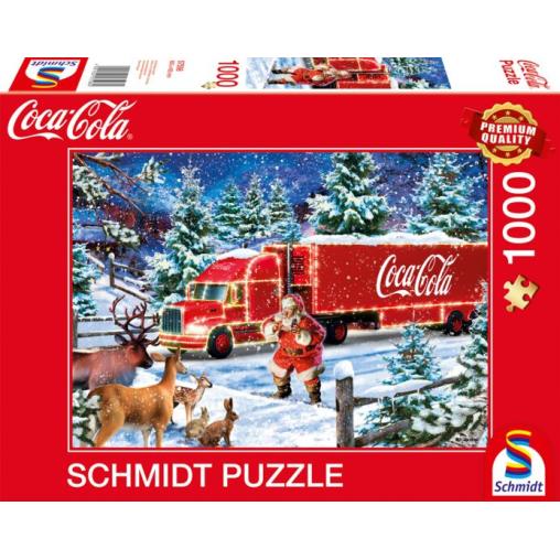 Puzzle Schmidt Camión de Navidad de Coca Cola de 1000 Piezas