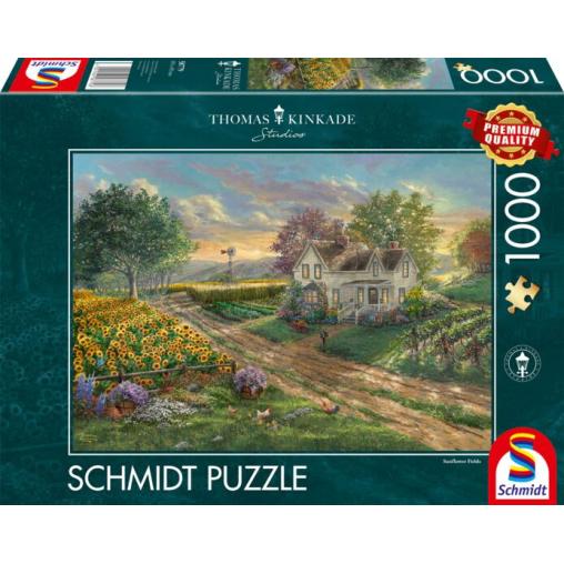 Puzzle Schmidt Campos de Girasoles de 1000 Piezas