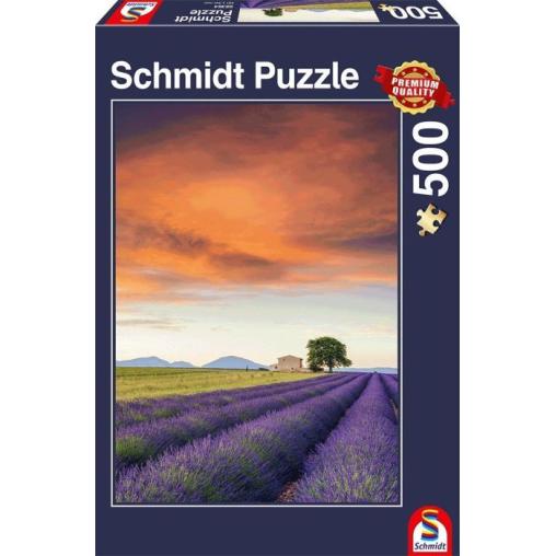 Puzzle Schmidt Campos de Lavandas de 500 Piezas