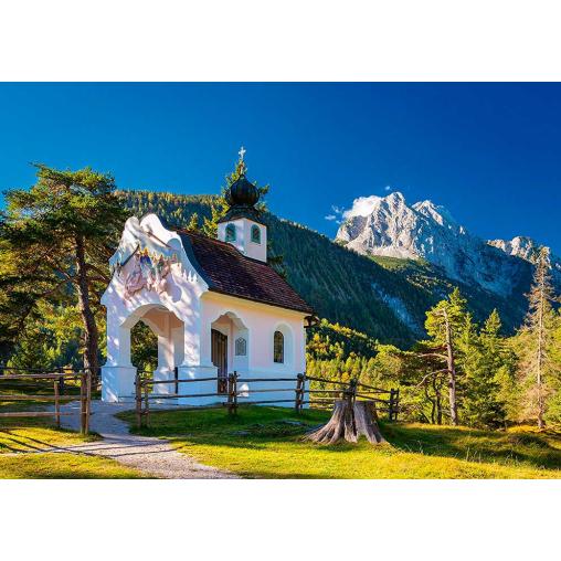 Puzzle Schmidt Capilla en Bavaria, Los Alpes  de 1000 Piezas