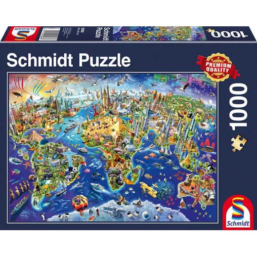 Puzzle Schmidt Descubriendo el Mundo 1000 Piezas