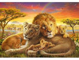 Puzzle Schmidt Familia de Leones de 1000 Piezas