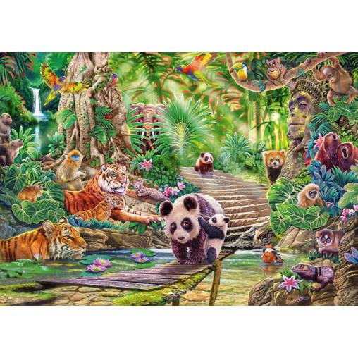 Puzzle Schmidt Fauna Asiática de 1000 Piezas