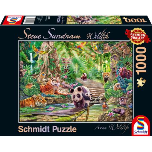 Puzzle Schmidt Fauna Asiática de 1000 Piezas