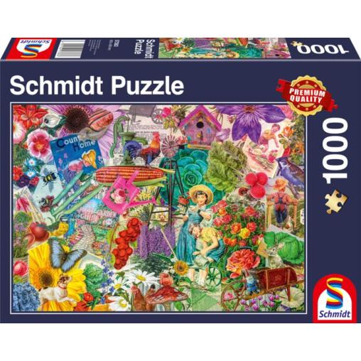 Puzzle Schmidt Feliz Jardinería de 1000 Pzs