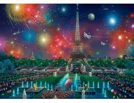 Puzzle Schmidt Fuegos Artificiales en la Torre Eiffel de 1000 P