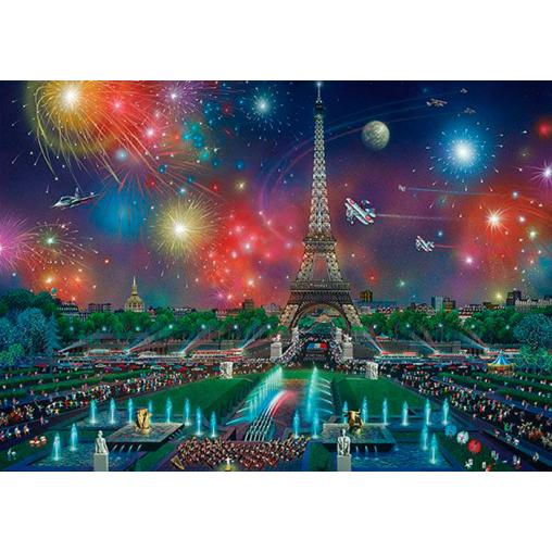 Puzzle Schmidt Fuegos Artificiales en la Torre Eiffel de 1000 P