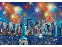 Puzzle Schmidt Fuegos Artificiales en Nueva York de 1000 Pzs