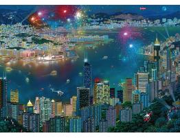 Puzzle Schmidt  Fuegos Artificiales Sobre Hong Kong de 1000 Pie