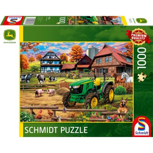 Puzzle Schmidt Granja con Tractor de 1000 Piezas