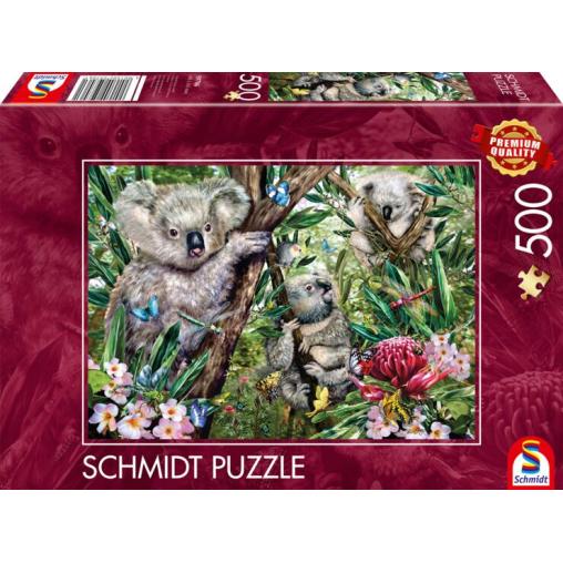 Puzzle Schmidt Linda Familia de Koalas de 500 Piezas