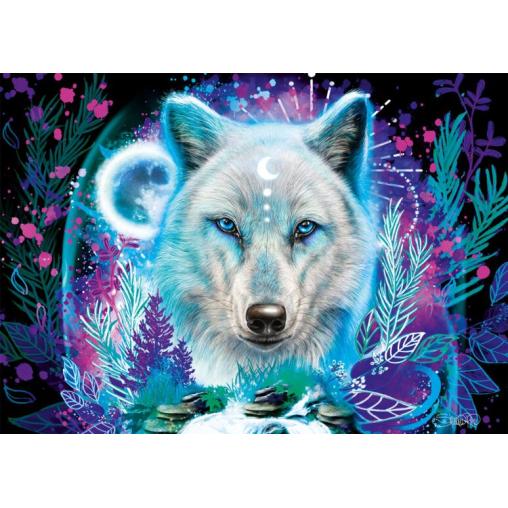 Puzzle Schmidt Lobo Ártico Neón de 1000 Piezas