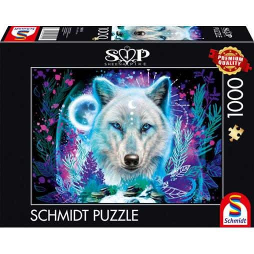 Puzzle Schmidt Lobo Ártico Neón de 1000 Piezas