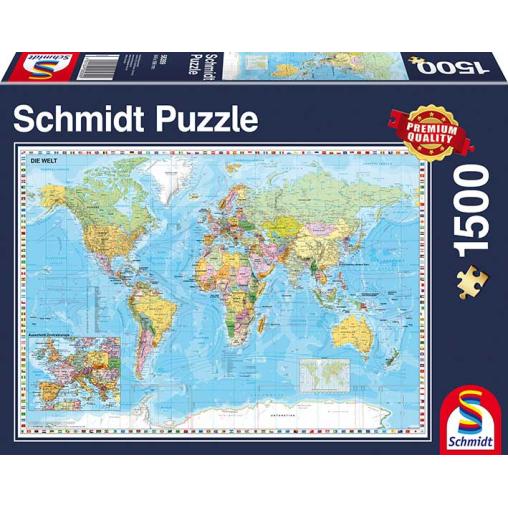 Puzzle Schmidt Mapa del Mundo de 1500 Piezas