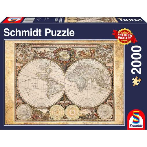 Puzzle Schmidt Mapamundi Histórico de 2000 Piezas