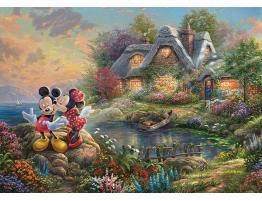 Puzzle Schmidt Mickey y Minnie Cala del Amor de 1000 Piezas