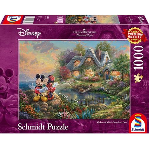 Puzzle Schmidt Mickey y Minnie Cala del Amor de 1000 Piezas