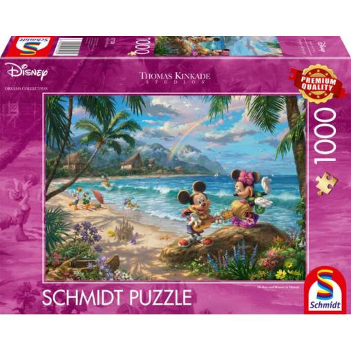 Puzzle Schmidt Mickey y Minnie en Hawaii de 1000 Pzs