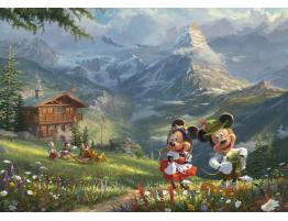 Puzzle Schmidt Mickey y Minnie en los Alpes de 1000 Pzs