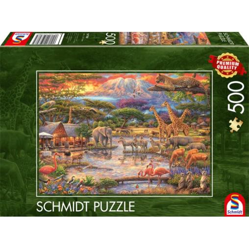 Puzzle Schmidt Paraíso bajo el Kilimanjaro de 500 Piezas