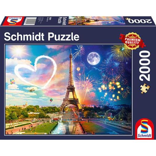 Puzzle Schmidt París Día y Noche de 2000 Piezas