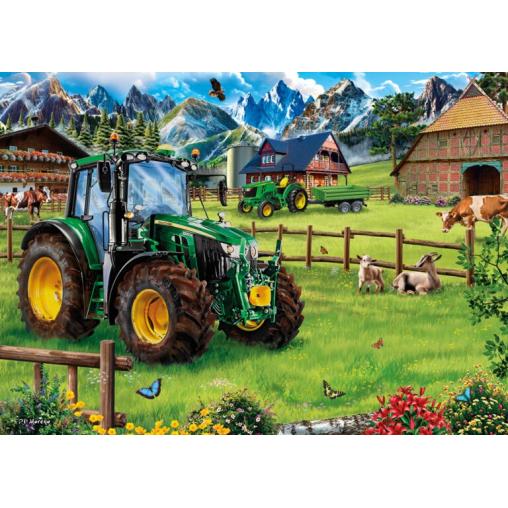 Puzzle Schmidt Pasto Alpino con Tractor de 1000 Piezas