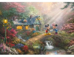 Puzzle Schmidt Puente del Amor de Mickey y Minnie, Lata de 500