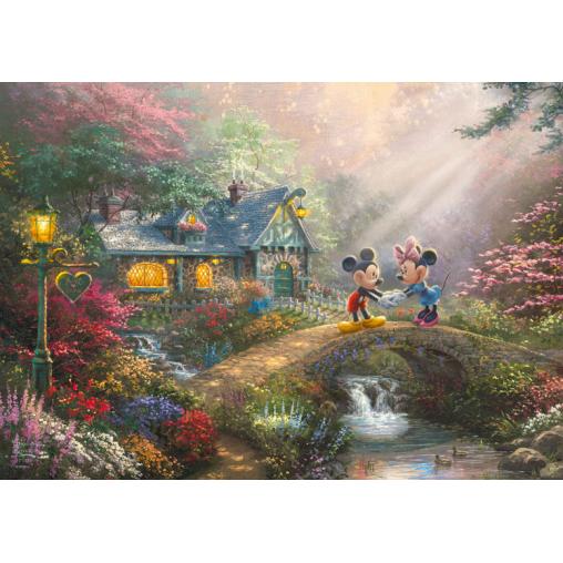 Puzzle Schmidt Puente del Amor de Mickey y Minnie, Lata de 500