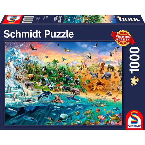 Puzzle Schmidt Reino Animal de 1000 Piezas