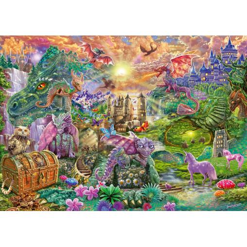 Puzzle Schmidt Reino de los Dragones Encantado de 1000 Pzs