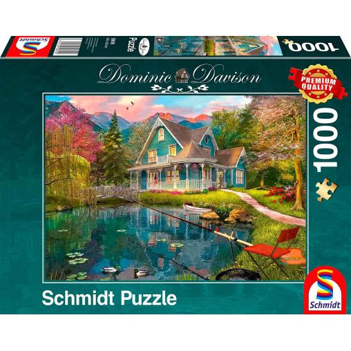 Puzzle Schmidt Retiro Junto Al Lago de 1000 Piezas