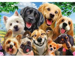 Puzzle Schmidt Selfie de Perros de 500 Piezas