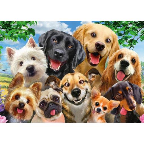 Puzzle Schmidt Selfie de Perros de 500 Piezas