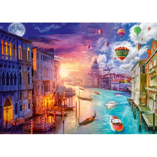 Puzzle Schmidt Venecia, Día y Noche de 1000 Piezas