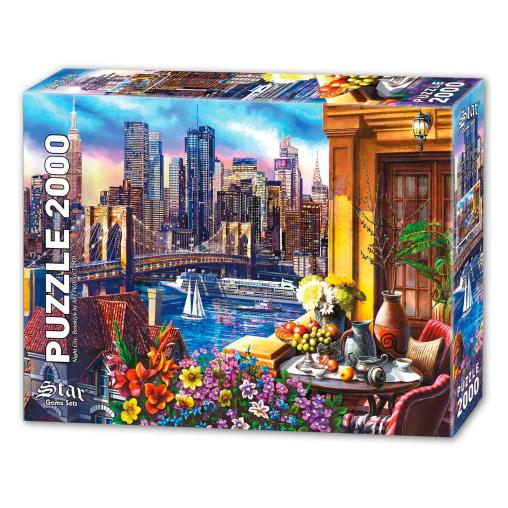 Puzzle Star Brooklyn Ciudad Nocturna de 2000 Piezas