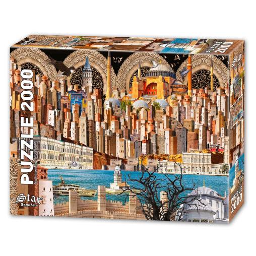 Puzzle Star Collage de Estambul de 2000 Piezas