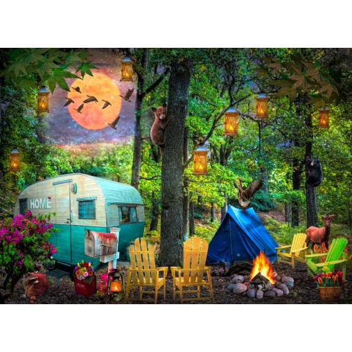 Puzzle SunsOut Camping de Verano XXL de 500 Piezas